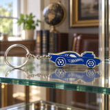 Hot Wheels Metall-Schlüsselanhänger in Autoform mit Logo – Illustrationsfoto (KI)