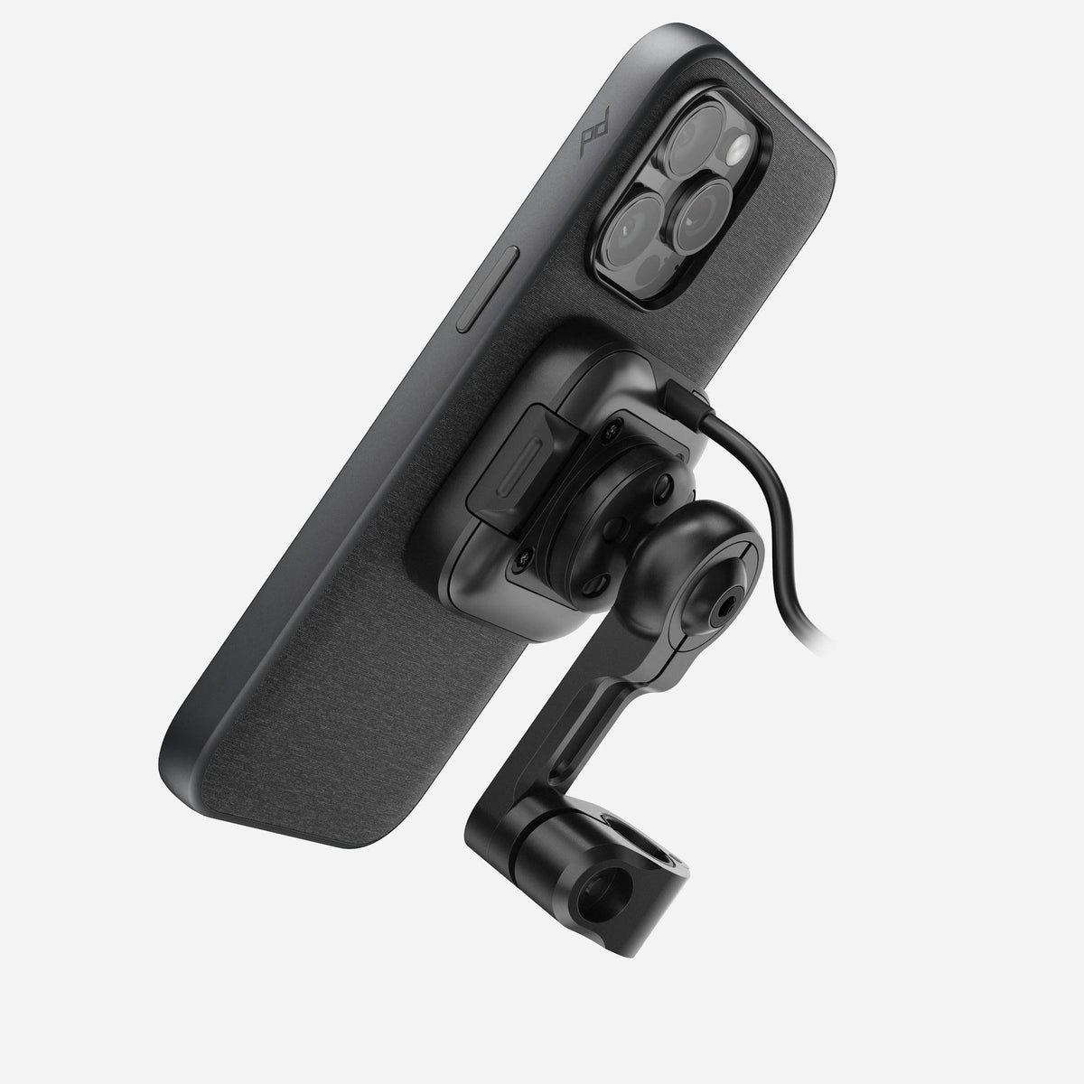 Motorradhalterung Peak Design Motorcycle Mount Mirror Mount mit Ladefunktion - schwarz
