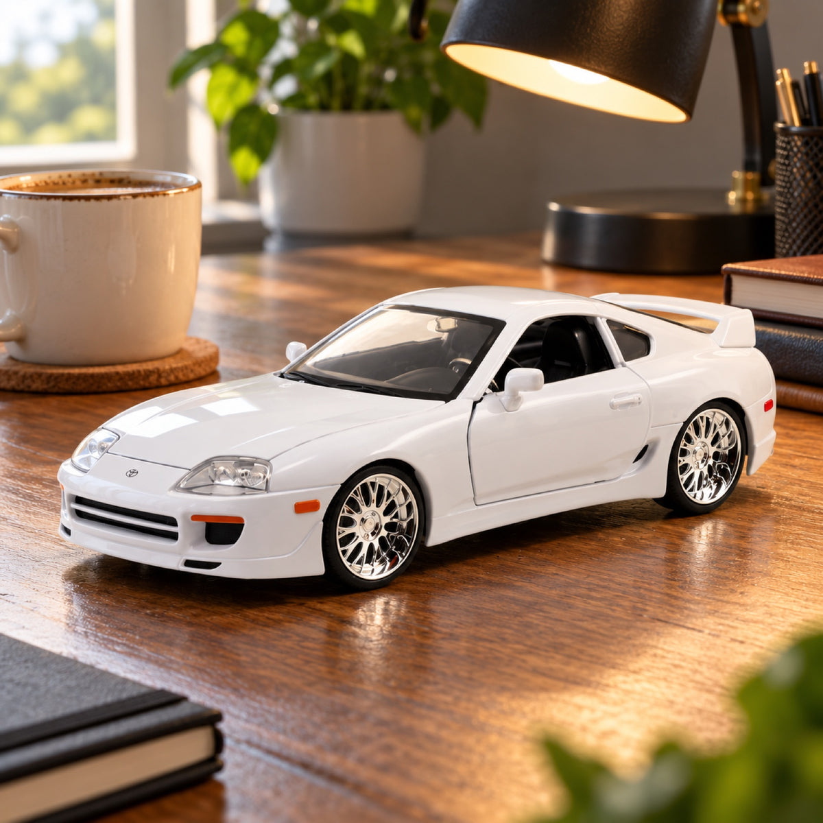 Fast & Furious Toyota Supra 1995 Modell 1:24 – Weiß – Illustrationsfoto (KI)
