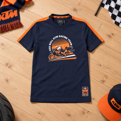 KTM Red Bull Racing GRID Kids' T-Shirt – Navy Blue – 164 cm – illustrative photo (AI)