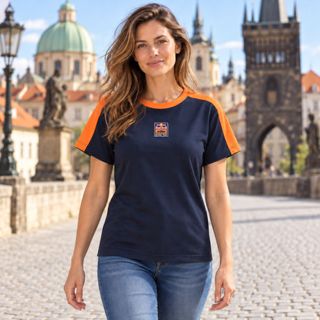 KTM Red Bull Racing GRID Women's T-Shirt – Navy Blue – illustrative photo (AI)