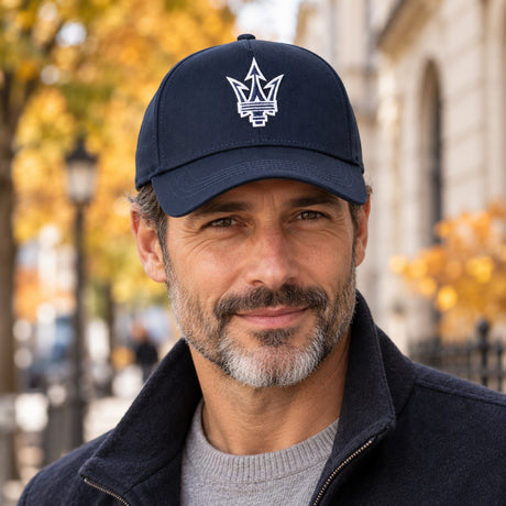 Maserati Trident Logo Cap – Navy – illustrative photo (AI)