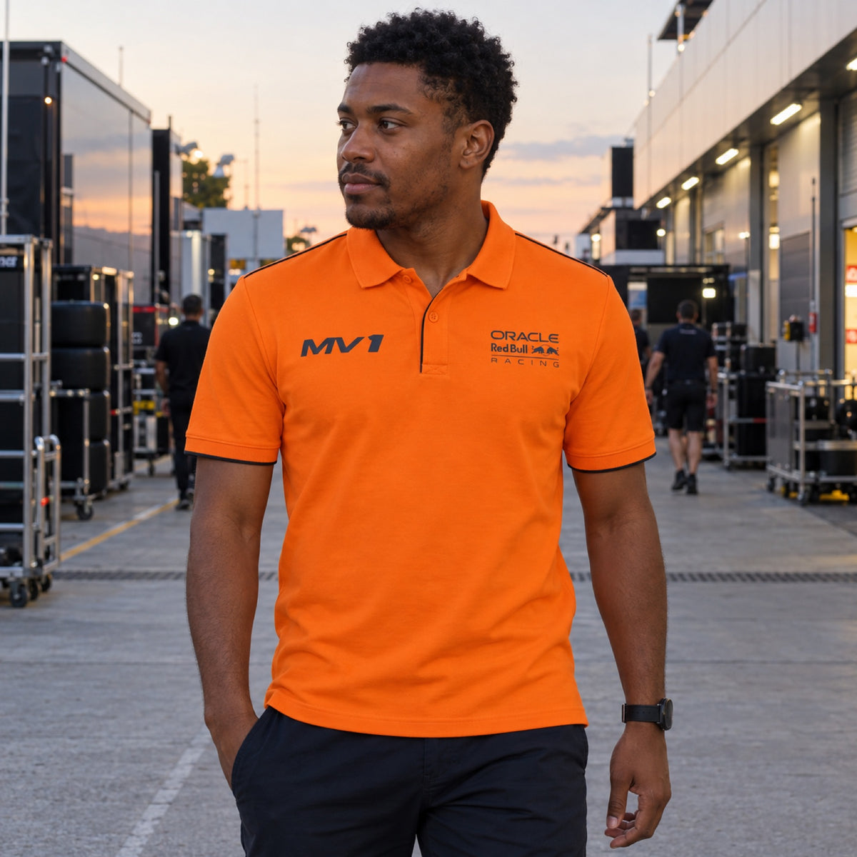 Max Verstappen MV1 Casual Polo – Orange – ilustrační foto (AI)