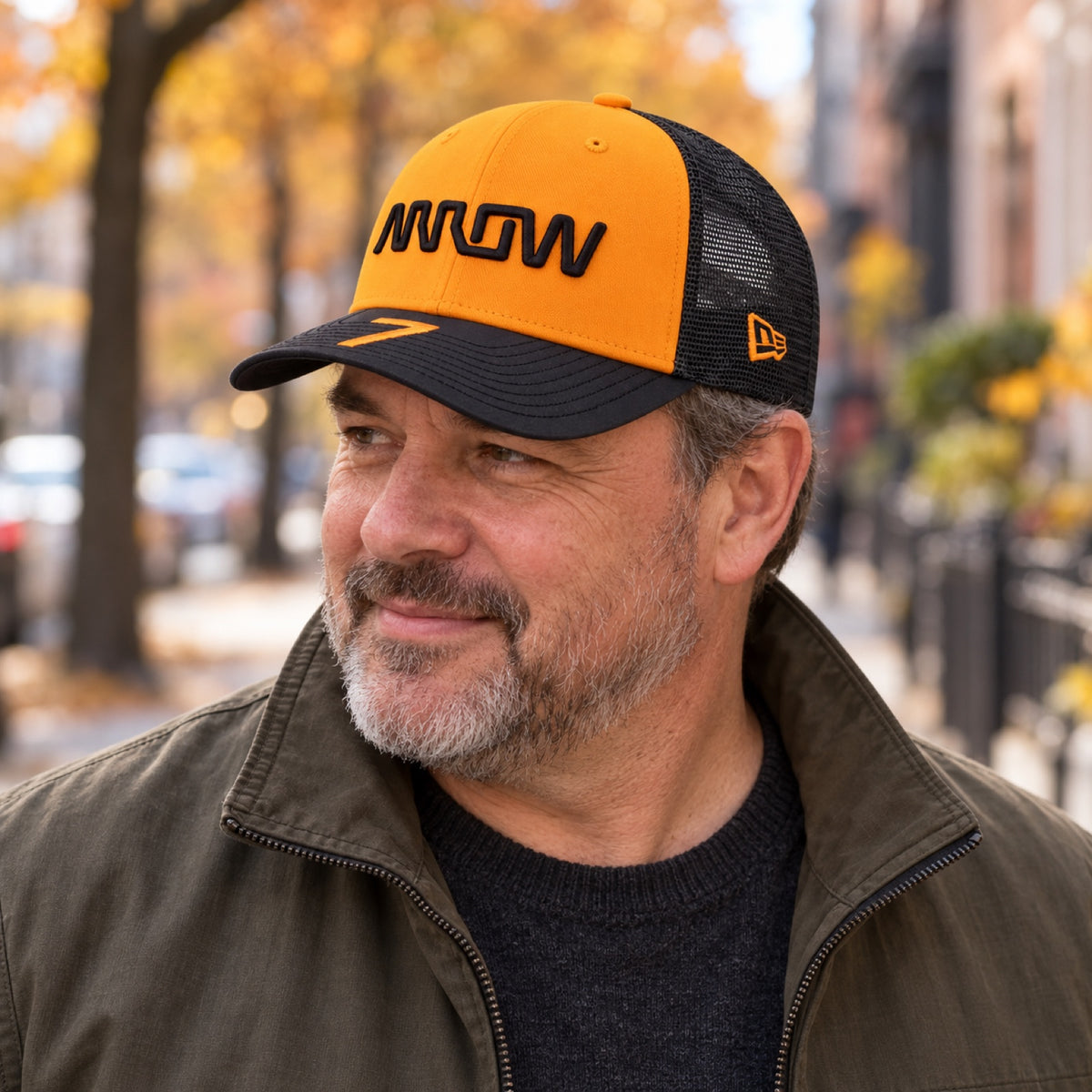 McLaren Arrow IndyCar Team-Cap – Orange – Illustrationsfoto (KI)