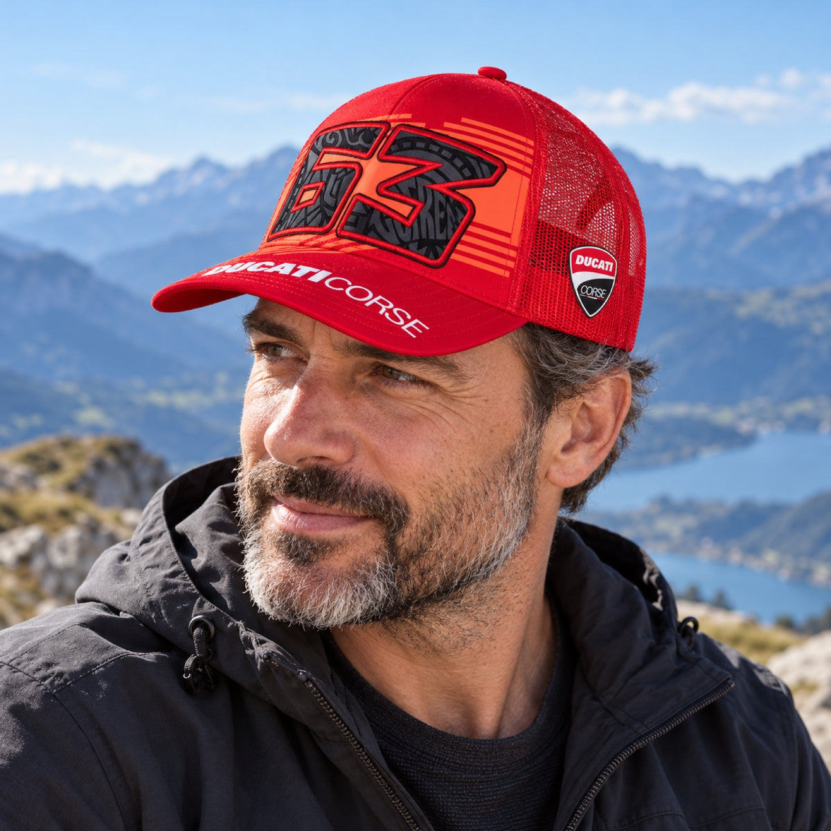 Ducati Corse Fan Cap – Pecco Bagnaia – illustrative photo (AI)