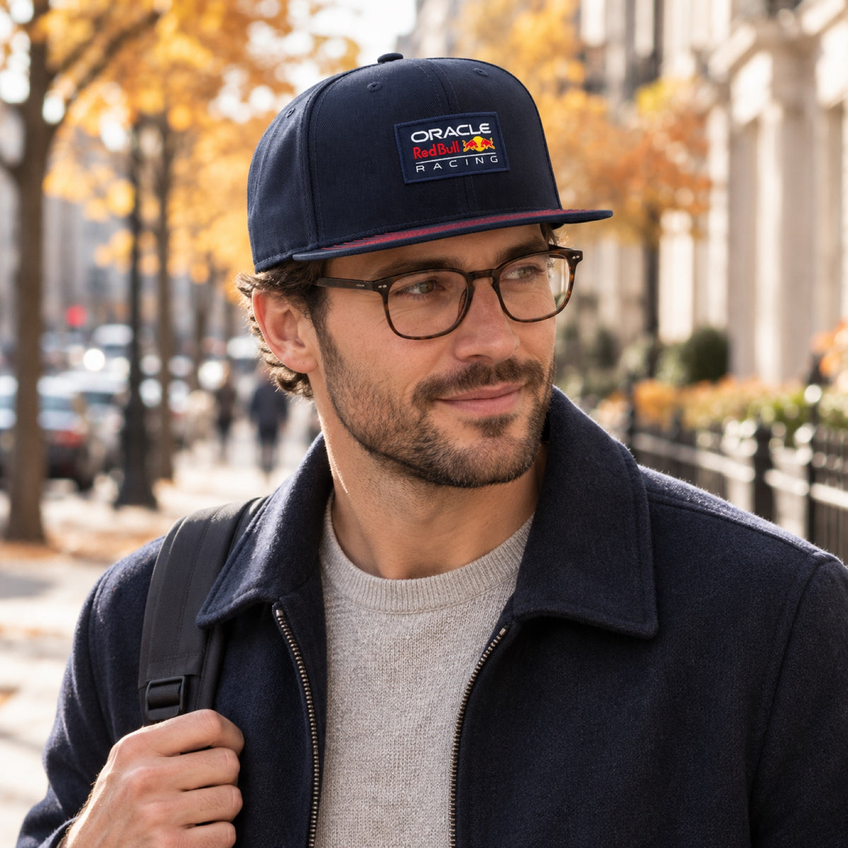 Oracle Red Bull Racing F1 ENTRY Flat Peak Cap – Navy – illustrative photo (AI)
