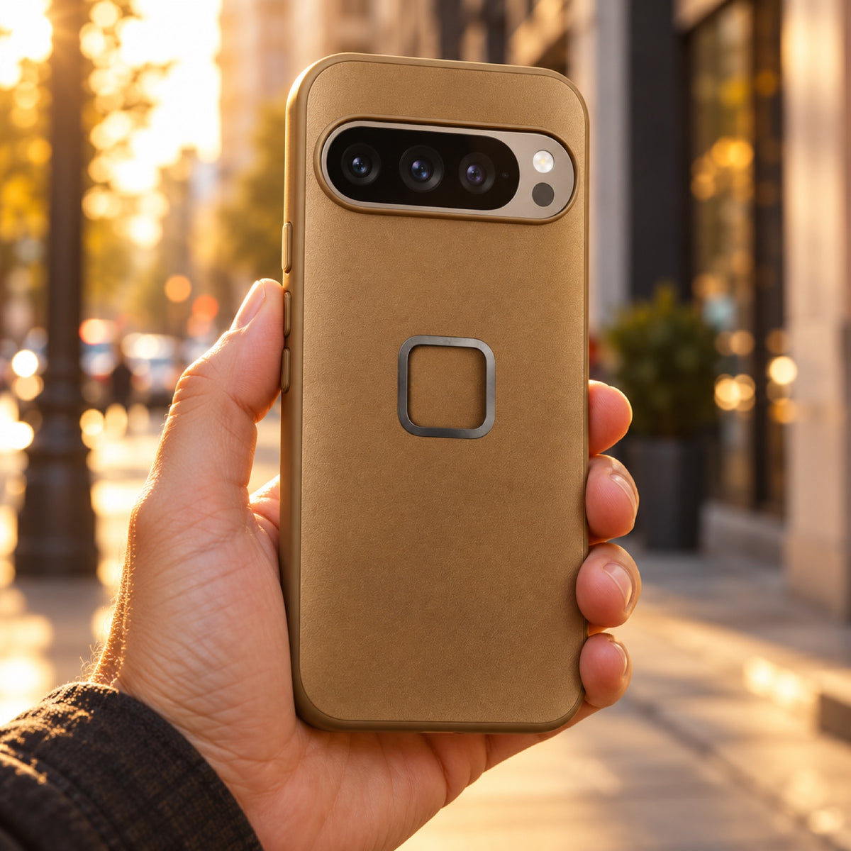 Peak Design Everyday Clarino Case – Google Pixel 9 Pro – Tan – illustrative photo (AI)