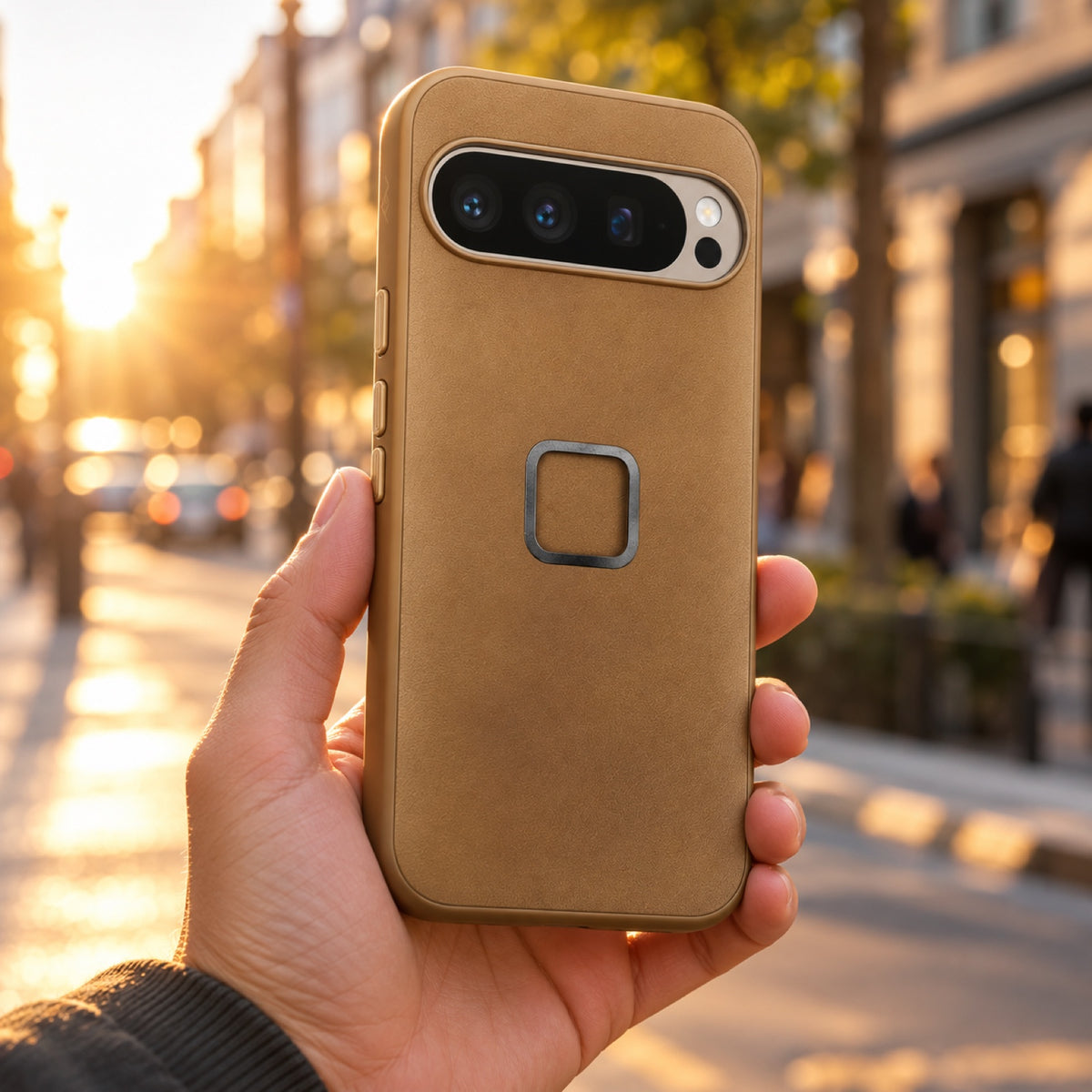 Peak Design Everyday Clarino Case – Google Pixel 9 Pro XL – Tan – Illustrationsfoto (KI)