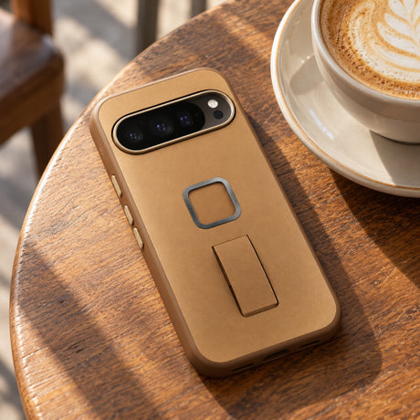 Peak Design Everyday Clarino Loop Case – Pixel 10 Standard and Pro – Tan – illustrative photo (AI)