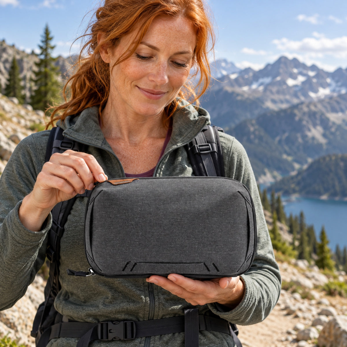 Peak Design Tech Pouch v2 – Charcoal – illustrative photo (AI)