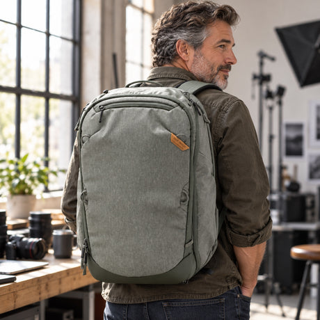 Peak Design Travel Backpack 45L v2 – Sage – illustrative photo (AI)