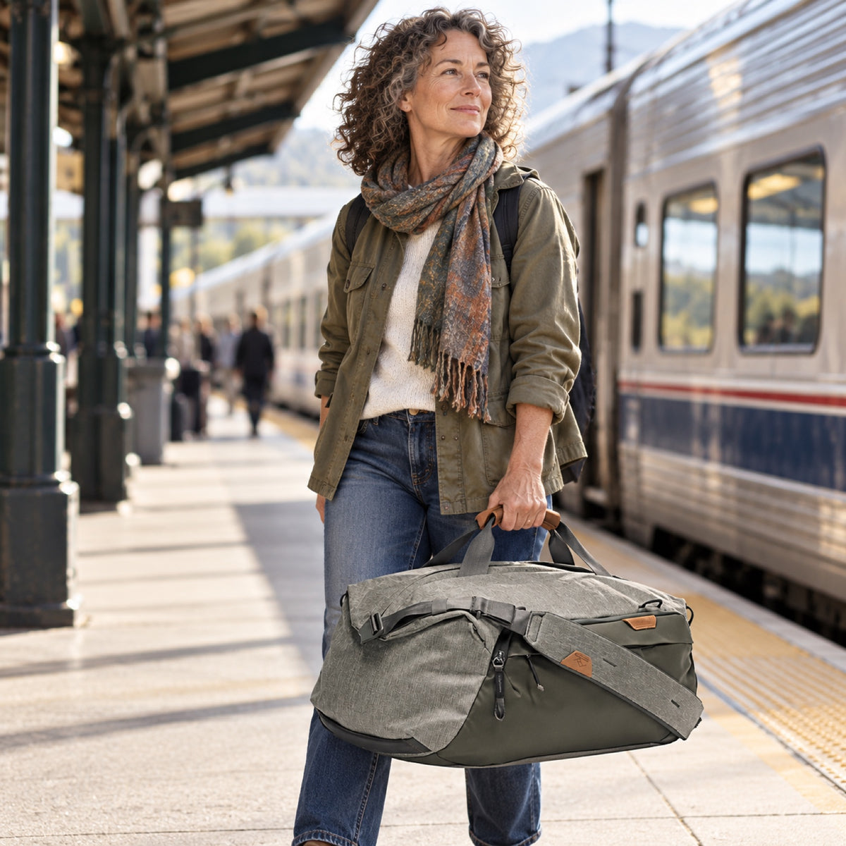 Peak Design Travel Duffel 50L – Sage – Illustrationsfoto (KI)