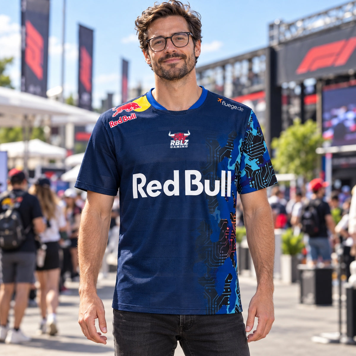 Red Bull Leipzig RBLZ Gaming 23/24 Trikot – Blau – Illustrationsfoto (KI)
