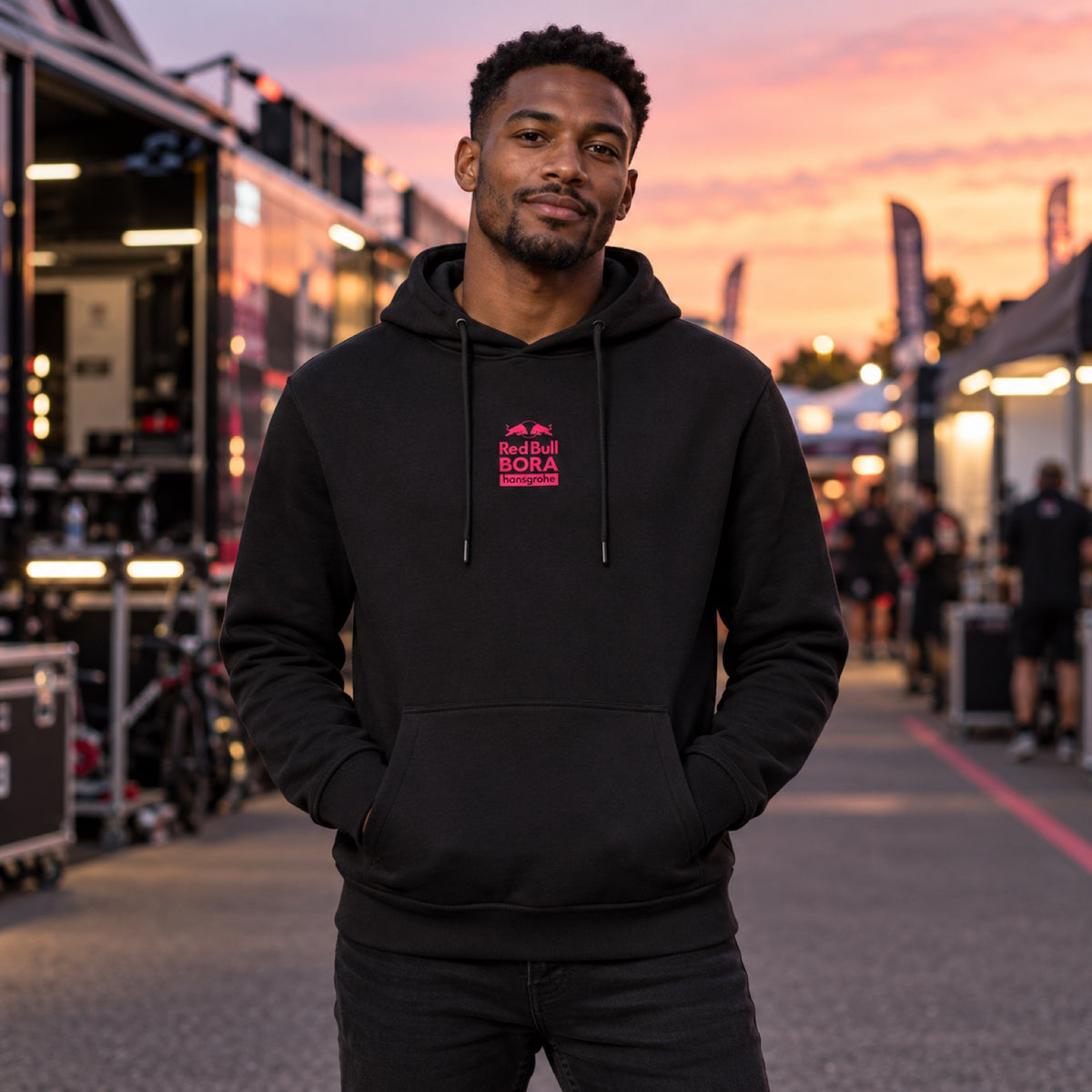 Red Bull Bora Hansgrohe Hoodie – GIRO D'ITALIA Edition – illustrative photo (AI)