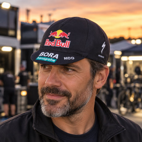 Red Bull Bora Hansgrohe Cycling Cap – SPECIALIZED Team Edition – illustrative photo (AI)