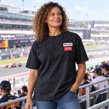 Oracle Red Bull Racing NE LINEAR Freizeit-T-Shirt – Schwarz, Oversize – Illustrationsfoto (KI)