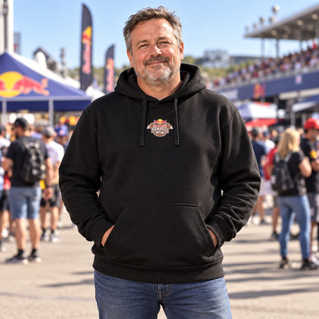 Red Bull Rampage FREERIDE Freizeit-Hoodie – Schwarz – Illustrationsfoto (KI)