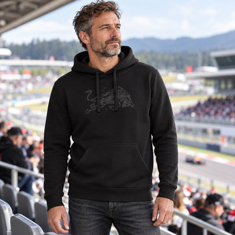 Red Bull Ring Paddock Fan-Hoodie – Schwarz – Illustrationsfoto (KI)