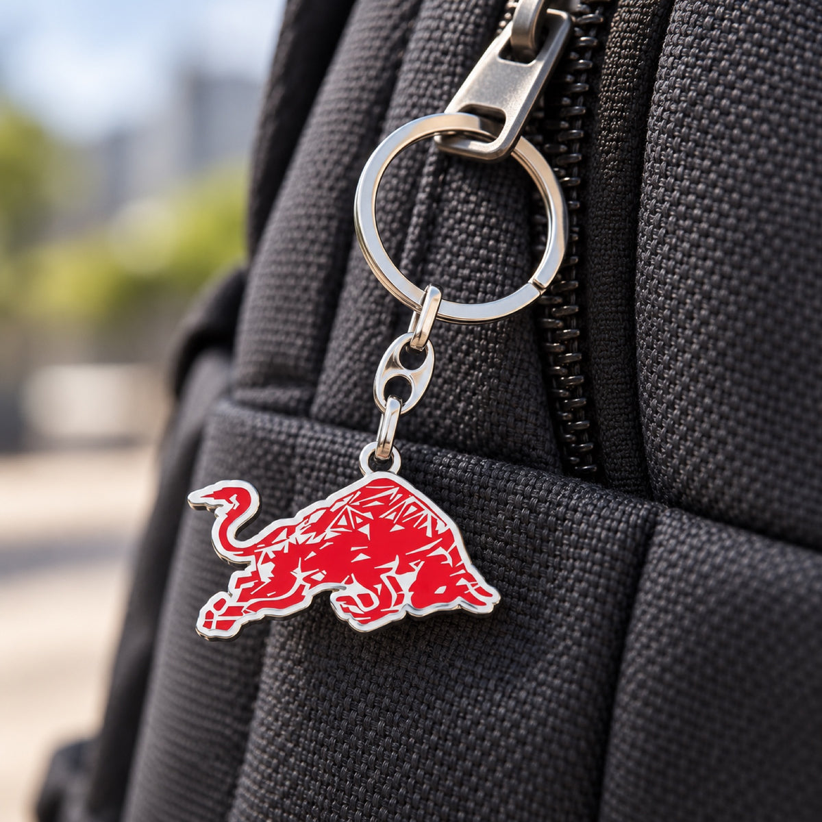 Red Bull Ring Sprint Metall-Schlüsselanhänger – Illustrationsfoto (KI)