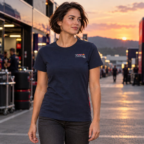 Red Bull Ring Women's Adrenaline T-Shirt – Navy – illustrative photo (AI)