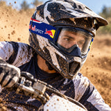 Red Bull Spect STRIVE Motocrossbrille – Blau, klares Glas – Illustrationsfoto (KI)