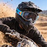 Red Bull Spect STRIVE Motocross-Brille – Grau mit Smoke-Glas – Illustrationsfoto (KI)