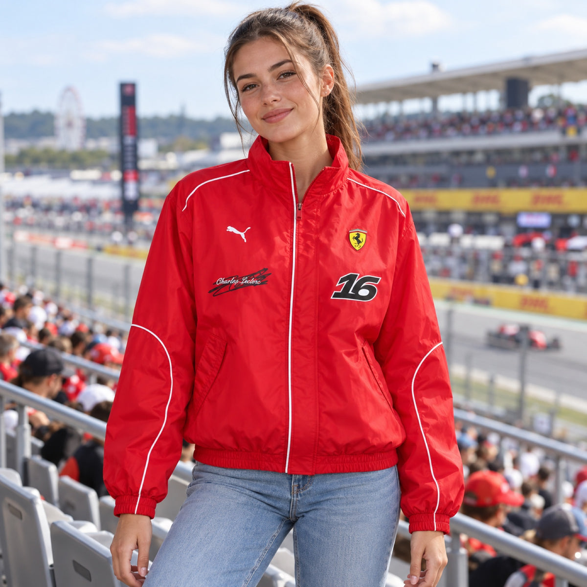 Charles Leclerc Scuderia Ferrari F1 x Puma Jacket – Fan Edition – illustrative photo (AI)
