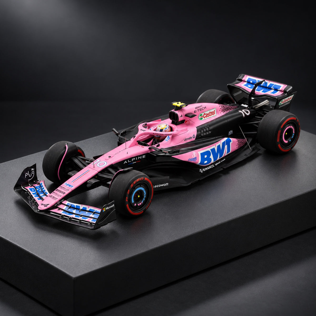Spark BWT Alpine F1 Team A523 Pierre Gasly Model 1:18 – Bahrain GP 2023 – illustrative photo (AI)
