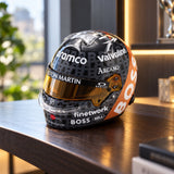 Fernando Alonso F1 2024 Helmmodell 1:5 – Silverstone Special Edition – Spark – Illustrationsfoto (KI)