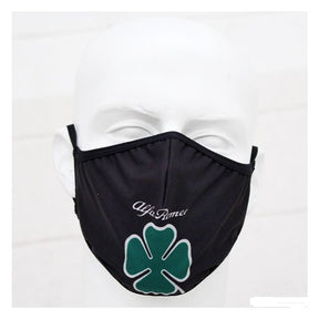 Alfa Romeo Quadrifoglio Gesichtsmaske schwarz – offizielles Produkt