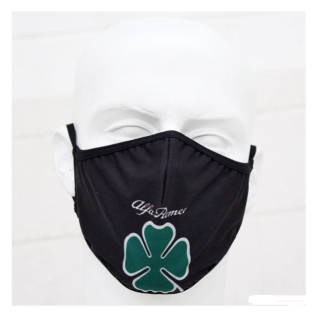 Alfa Romeo Quadrifoglio Gesichtsmaske schwarz – offizielles Produkt