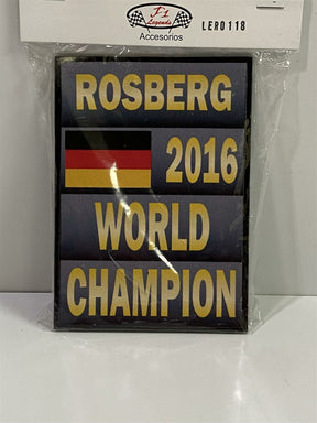 Pitboard N. Rosberg Weltmeister 2016