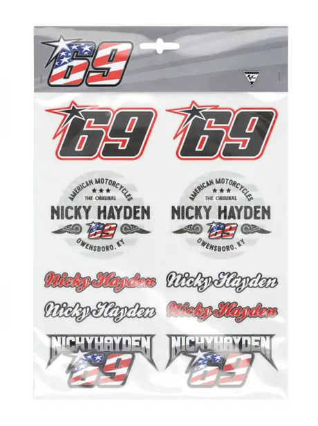 Nicky Hayden large sticker pack 69