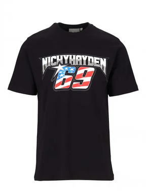 Nicky Hayden T-Shirt mit 69-Logo schwarz