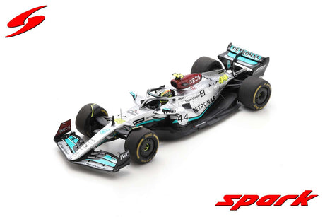 Modell Spark Mercedes AMG Petronas W13 E Lewis Hamilton im Maßstab 1:18, GP Belgien 2022