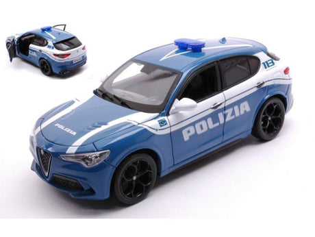 Bburago Alfa Romeo Stelvio Polizia Modell im Maßstab 1:24