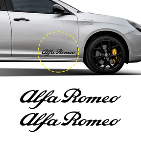 Alfa Romeo großer Schriftzug-Aufkleber 2er-Set