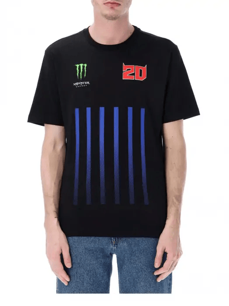Fabio Quartararo Monster Energy Stripes T-shirt, black