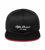 Alfa Romeo F1 Team Teamkappe mit flachem Schirm schwarz