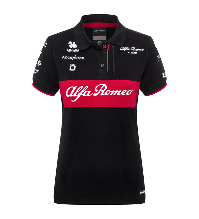 Alfa Romeo F1 Team women's team polo shirt, black