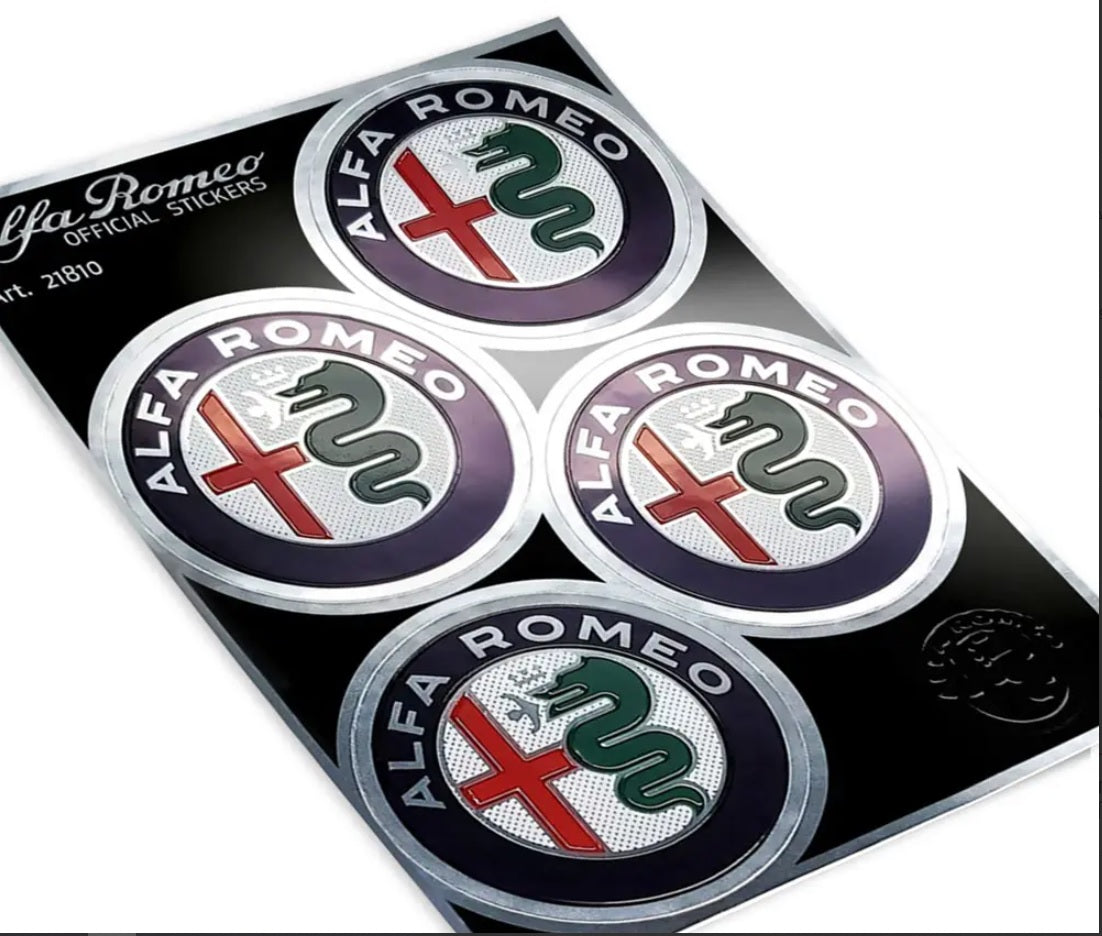 Alfa Romeo Aufkleberbogen, 4 Stück