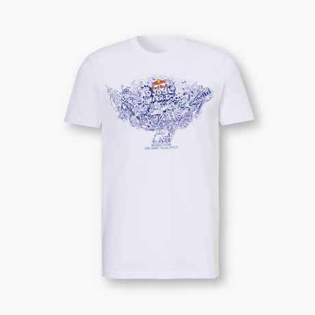 Red Bull Doodle Art T-Shirt weiß