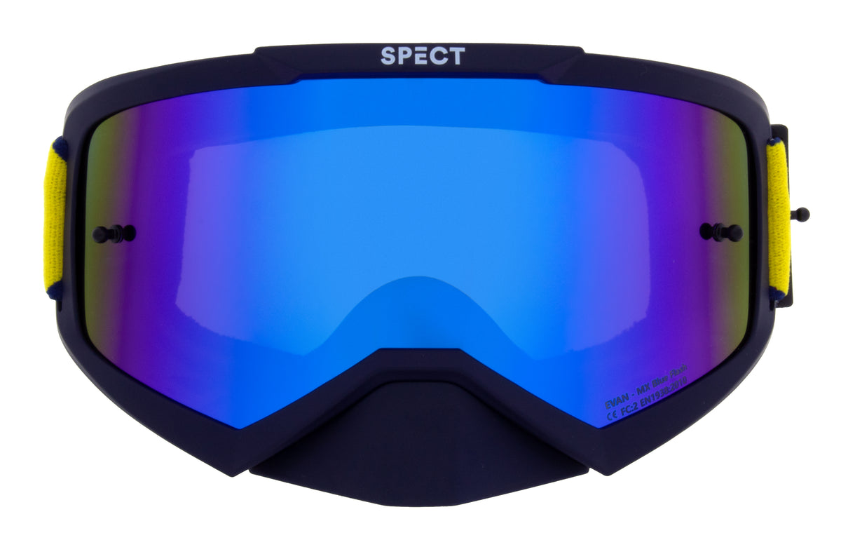 Red Bull Spect Motocrossbrille EVAN dunkelblau mit blauem Glas
