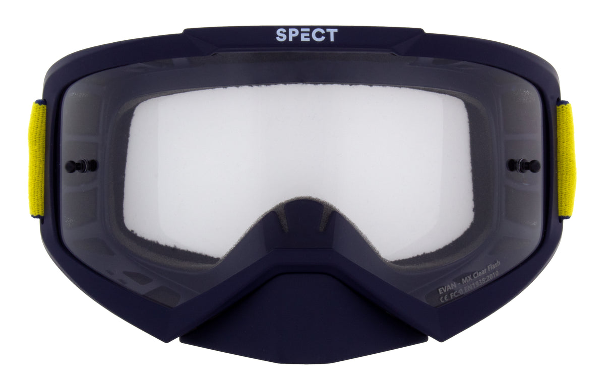Red Bull Spect Motocrossbrille EVAN blau mit klarem Glas