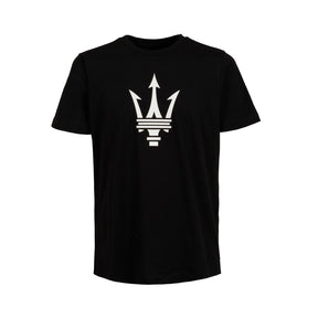 Maserati men's T-shirt with large trident logo black