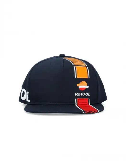 Repsol Teamkappe mit flachem Schirm dunkelblau