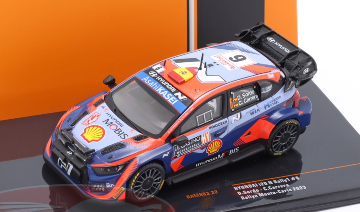 Model IXO Hyundai I20 N WRC Rally Monte Carlo 2023 D. Sordo