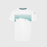 Aston Martin F1 Team Kinder-Fan-T-Shirt GRAPHIC weiß – 152 CM