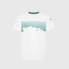 Aston Martin F1 Team Kinder-Fan-T-Shirt GRAPHIC weiß – 152 CM