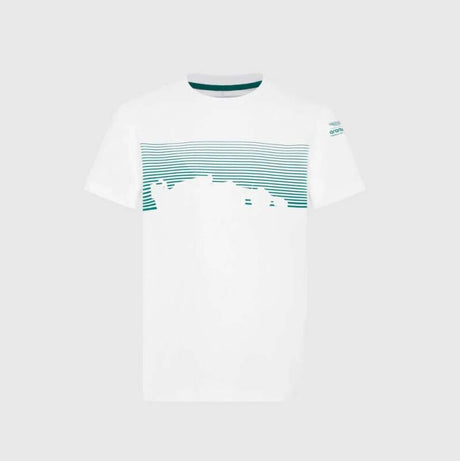 Aston Martin F1 Team Kinder-Fan-T-Shirt GRAPHIC weiß – 152 CM